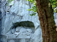 43231CrLe - Guided tour of Lucerne- Dying Lion Monument   Each New Day A Miracle  [  Understanding the Bible   |   Poetry   |   Story  ]- by Pete Rhebergen
